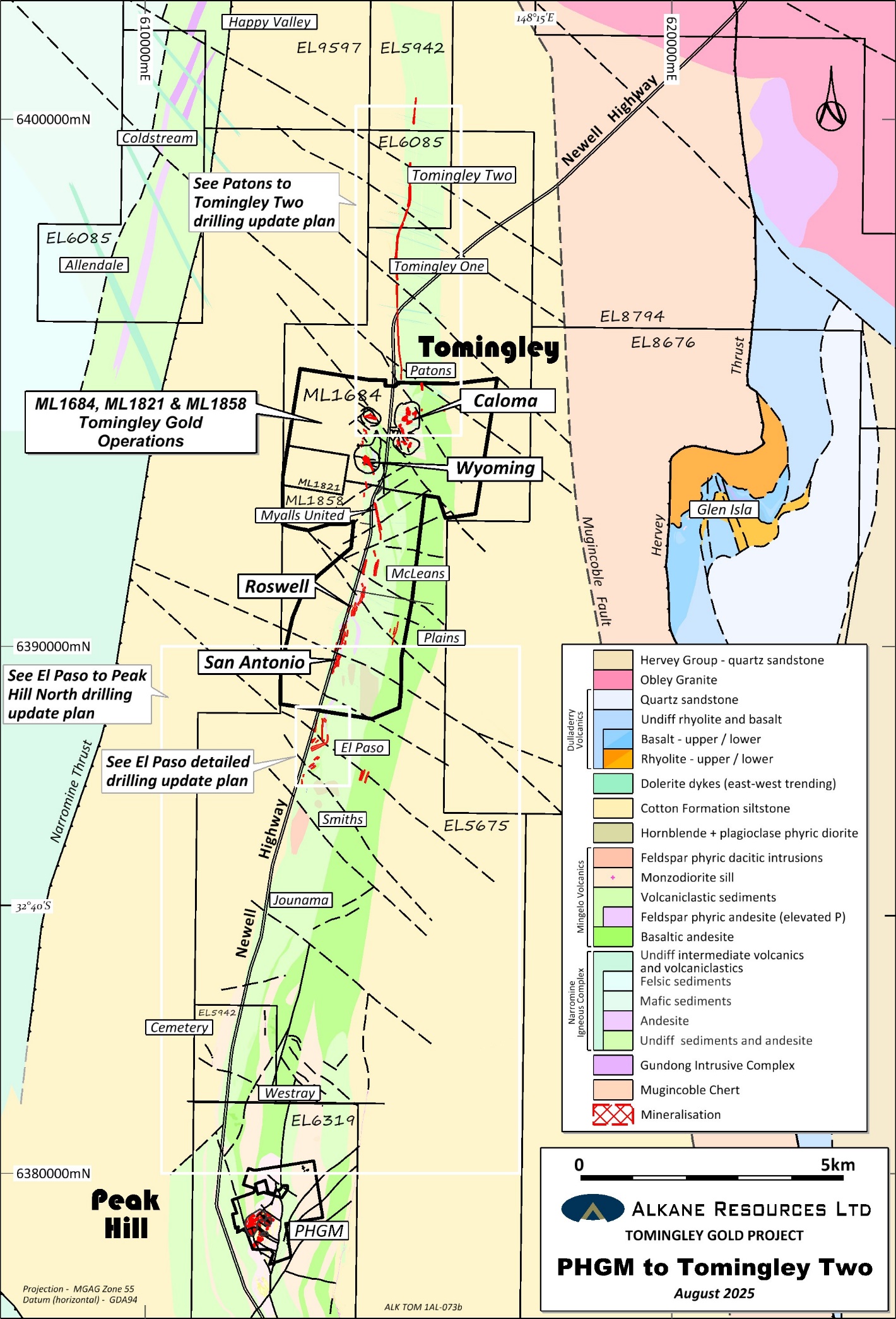 PHGM  to Tomingley Two