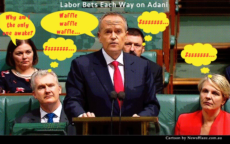 labor bets each way on adani