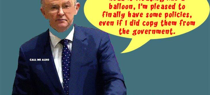Call me Albo. Cartoon by NewsBlaze.com.au