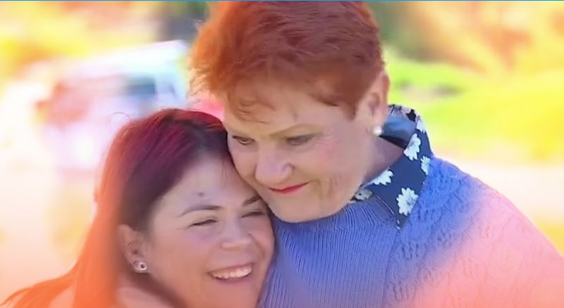 kadee byrnes with pauline hanson, fixing the public health system. Photo c/o One Nation.