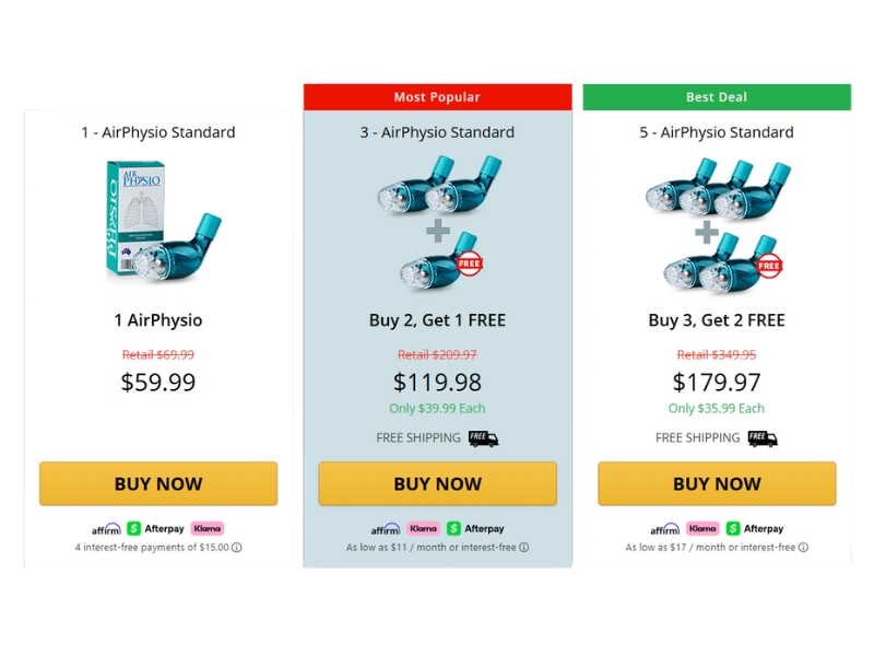 AirPhysio Prices