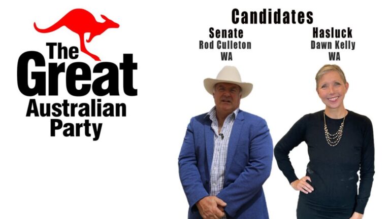 Great Australian Party banner, William Bay quits