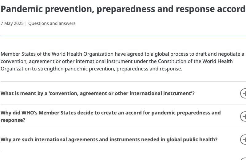 about who pandemic treaty