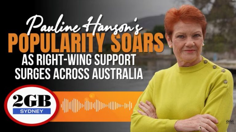 pauline hanson, one nation popularity soars, video screenshot